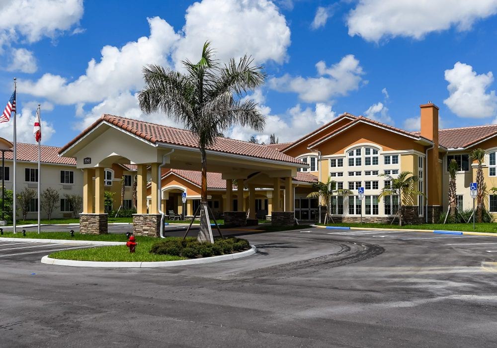 image of front entrance of The Landing of Lake Worth