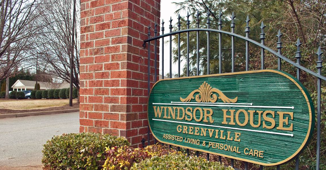image of Windsor House sign on gate